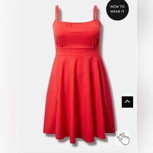 Torrid Mini Foxy Tank Skater Dress Lollipop/Red